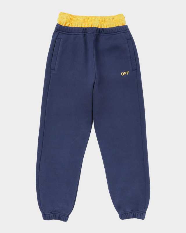 Boy's Off Stamp Two-Tone Sweatpants, Size 4-12